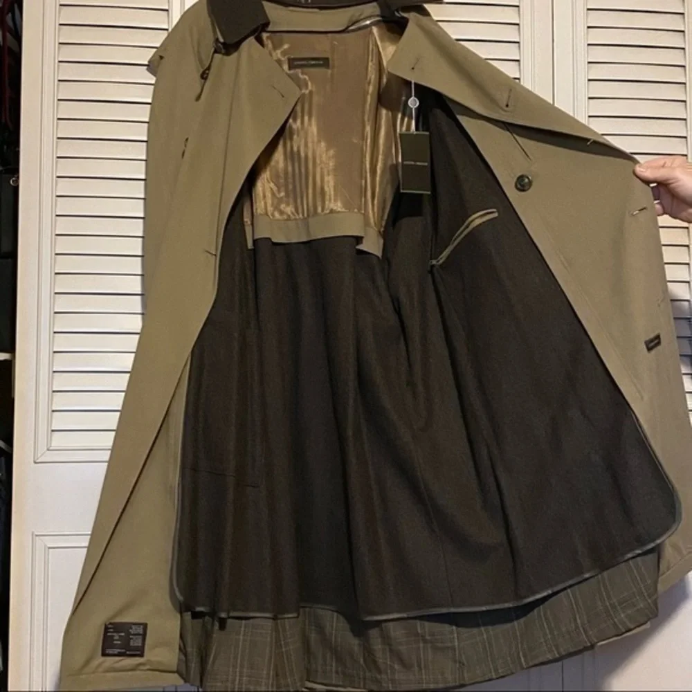 👩🏼‍💻💼🙋🏻‍♂️Joseph Abboud || Mens Trench Coat 42 Short - Picture 4 of 11